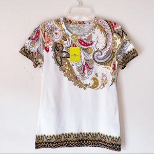 Etro, Woman T-Shirt Paisley (Size 40) Cotton